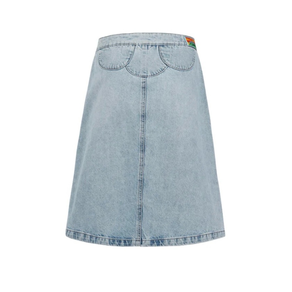 Daily Blue Denim Faye Skirt in Lake wash| size: M - Picture 2 of 13